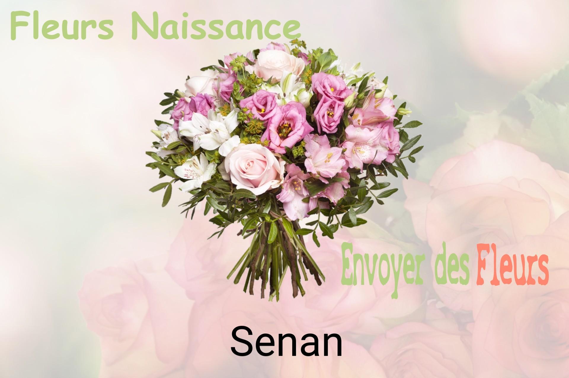 Bouquet de fleurs de naissance livré à Senan