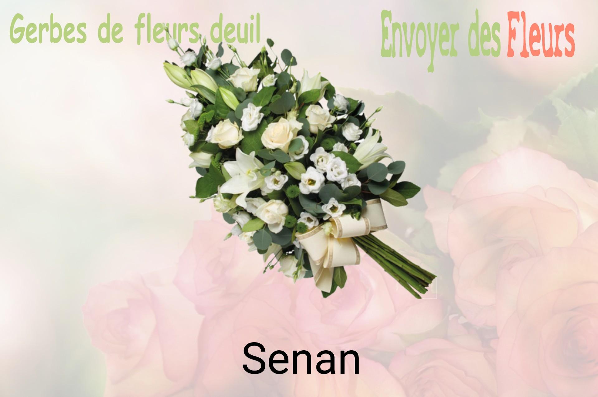 Gerbe de fleurs de deuil livrée à Senan